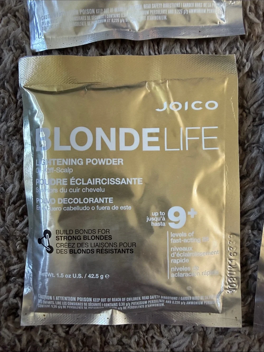 Joico Blonde Life Brightening Powder Sachets - Gold and Navy Pack Lot